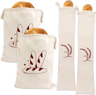 Wholesale Canvas Bundle Pocket Bread Wheat Storage Bag Fermented Cloth Packaging Bag