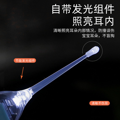  Baby Luminous Ear Spoon Infant and Toddler Ear Digging Visible Ear Picking Tool Ear Wax Cleaner Ear Pickup
