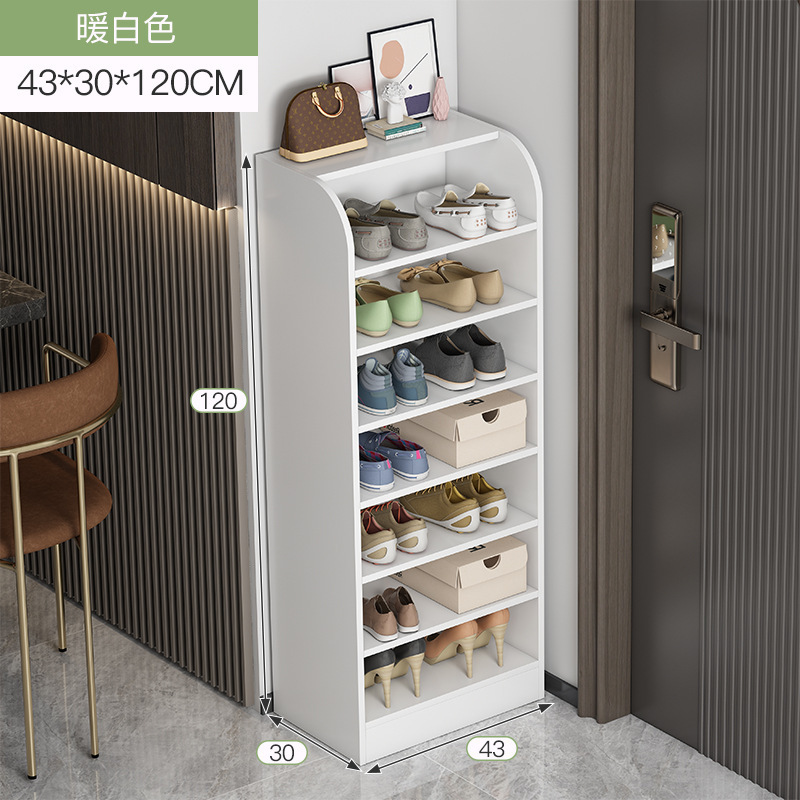 Zapatero simple multi-capa hogar económico zapato gabinete montaje a prueba de polvo zapato estante oblicuo insertar ahorro de espacio puerta zapato rack
