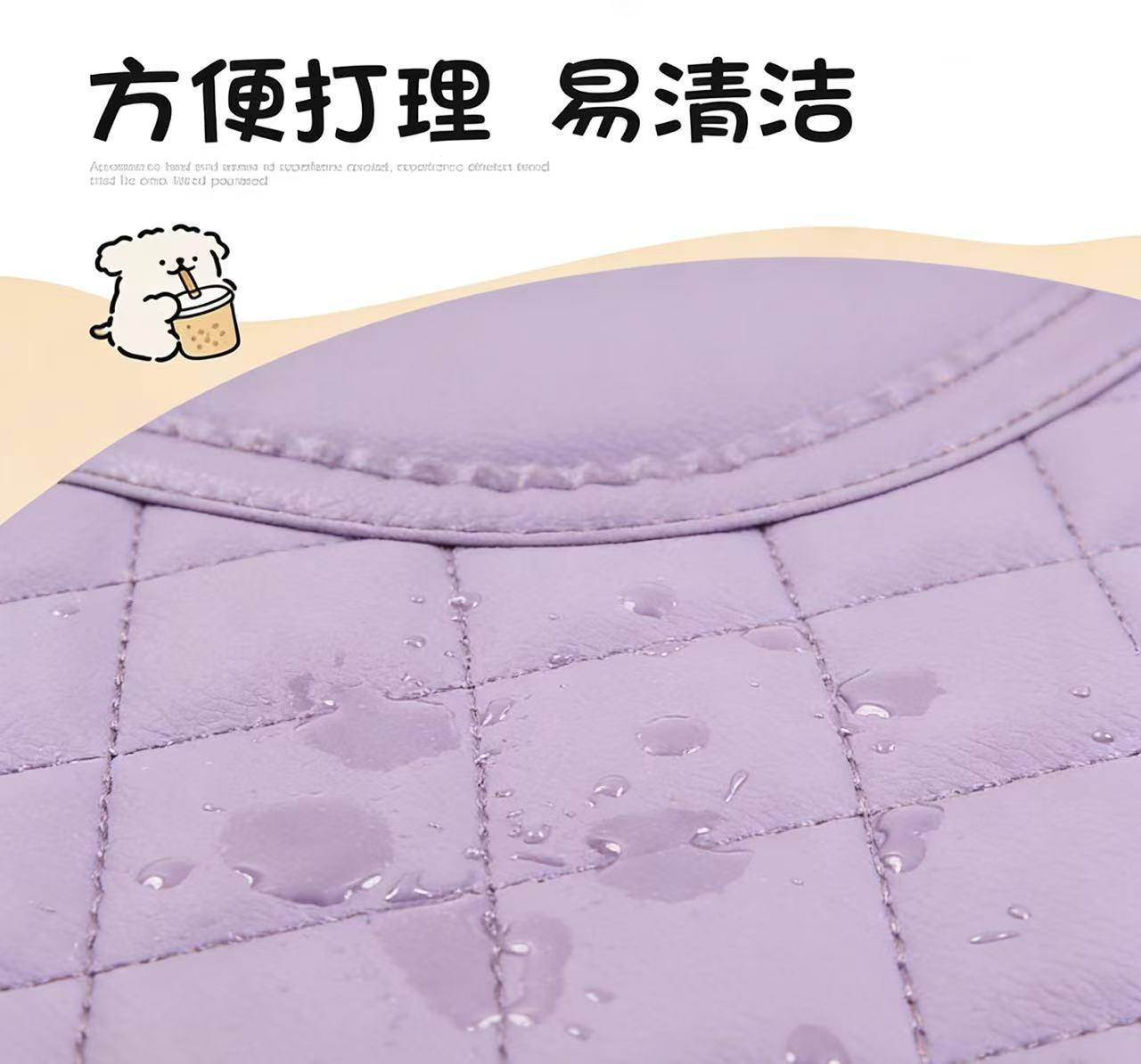 Simple cartoon car seat back anti-kick cushion car seat back anti-pollution cushion belt storage belt back pocket suspension type