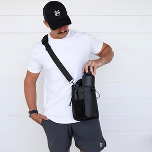 Special water bottle bag for gym magnet water cup bag sports fitness mobile phone storage satchel strong magnetic water bottle bag