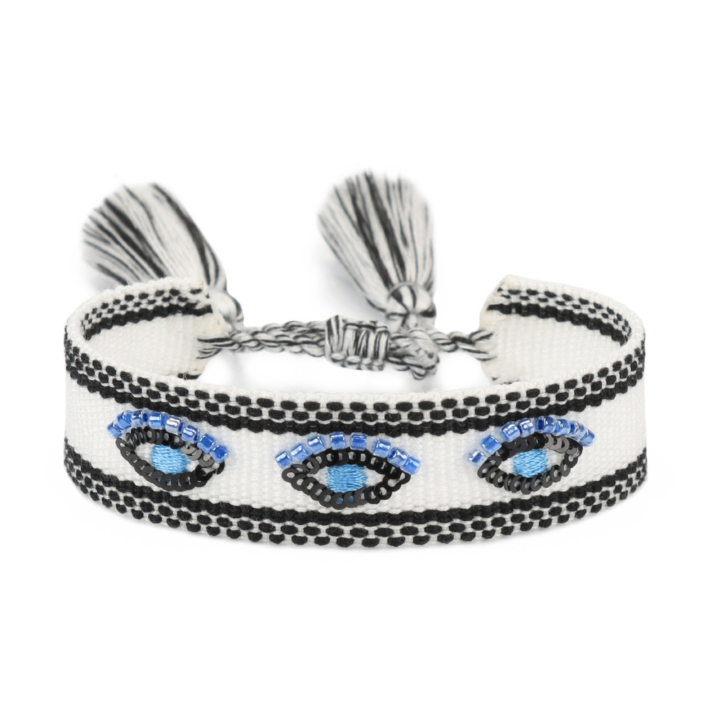 7g Weight Stretch Adjustable Clasp Closure Type Drawstring Bracelets Classification Polyester Chain Material Cord String Chain Type 1 Piece Quantity Holiday, Daily Occasion cord Material Devil's Eye, Heart Shape Pattern All Seasons Season Women's Gender Casual Style, Simple Style style Casual Style Simple Style Devil's Eye Heart Shape Cord Cord String Stretch Adjustable String Bracelets Wholesale 21