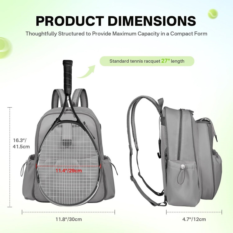 Nuevo bolso de tenis de mujer transfronterizo, bolso de tenis resistente al agua, 2 bolsas de raquetas de tenis