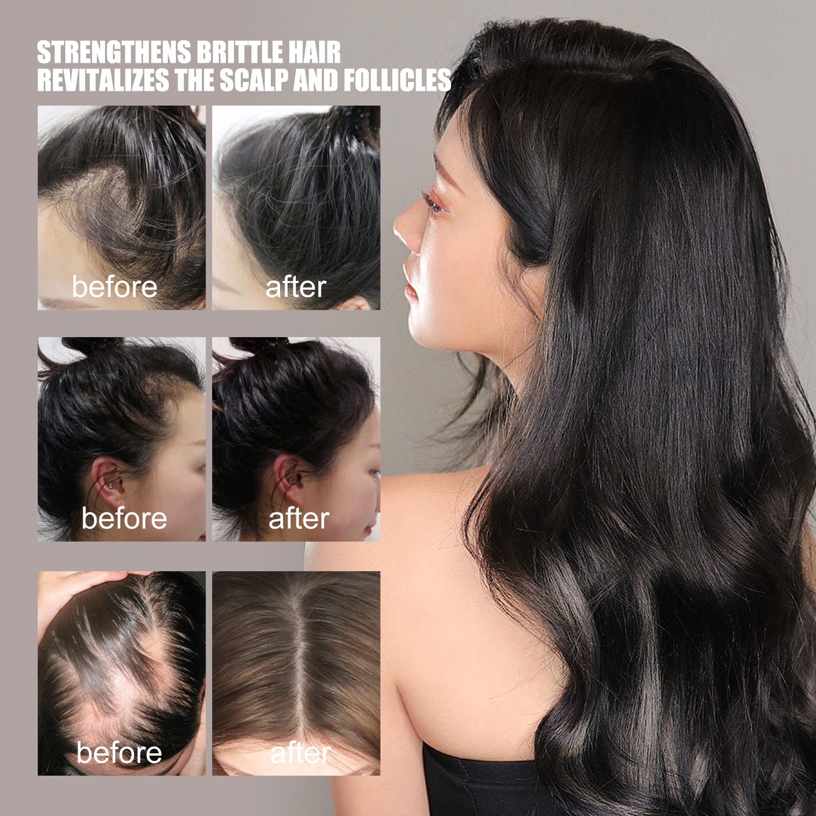 Monat ist West stark, robust, repariert geschädigtes Haar, beugt Haarausfall vor und schützt das Haar mit ätherischem Öl_voghion.com