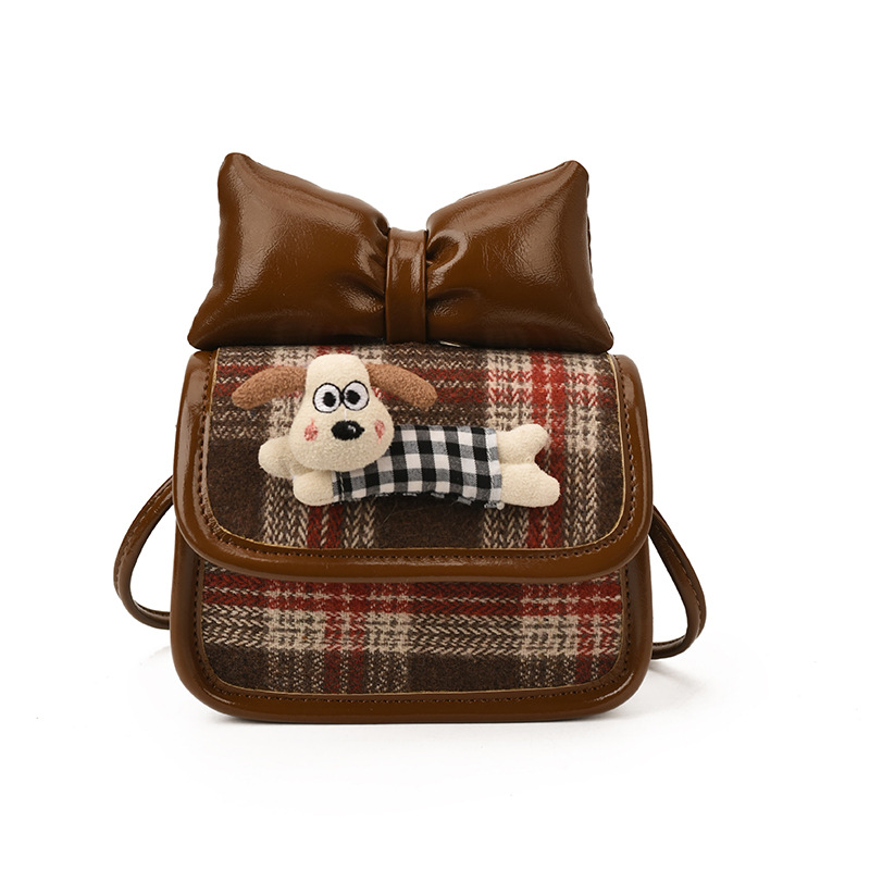Otoño y invierno mini bolsas accesorios para niños caricaturas perros niños y niñas bolsas de hombro estricto arco bebé mochila de moda