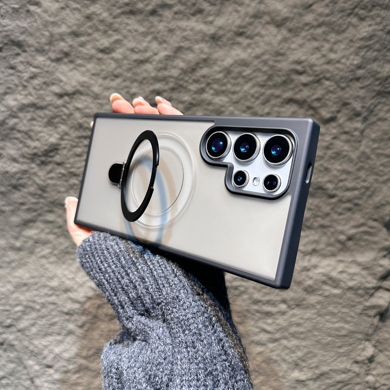Cross-Border Applicable Samsung S26Ultra Magnetic Stand Phone Case S24Fe Matte Skin Feel S25 Anti-Fall Protective Case Cross-Border Applicable Samsung S26Ultra Magnetic Stand Phone Case S24Fe Matte Skin Feel S25 Anti-Fall Protective Case