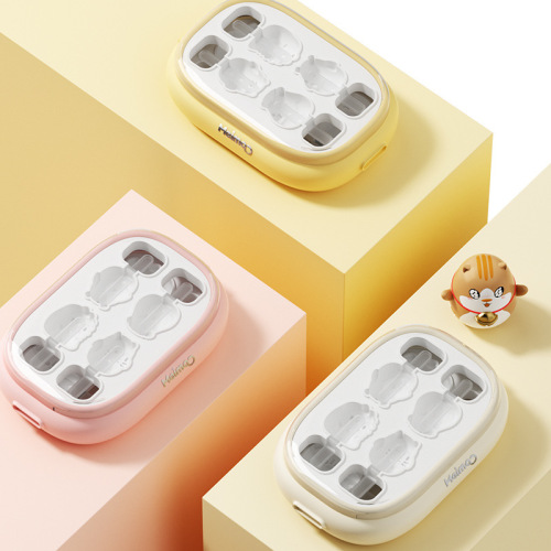 Cartoon ice cream mold with lid food grade silicone household children's homemade ice cream cheese popsicle popsicle mold