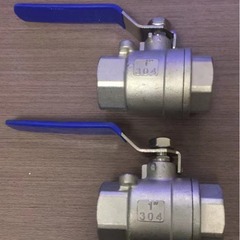 Q11F-25P重体二片式丝扣球阀 内螺纹球阀 白钢材质 304材质 CF8