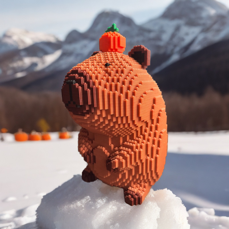 カピバラシリーズビルディングブロックおもちゃクロスボーダー卸売露店子供の教育組み立て装飾品立体パズルトレンディなおもちゃ|undefined