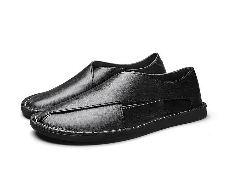 Dép sandal nam da bò thật hở ngón thoáng khí kiểu lười dễ xỏ chân — 2658 màu nâu, 2658 màu đen chi tiết 21