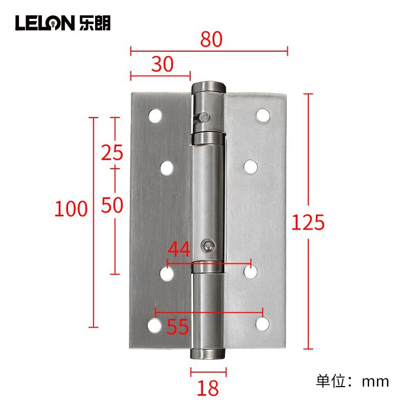 Acero inoxidable grueso personalizado bisagra de un solo resorte cerrador de puertas cerrador de puertas bisagra de amortiguación posicionamiento bisagra de puerta invisible