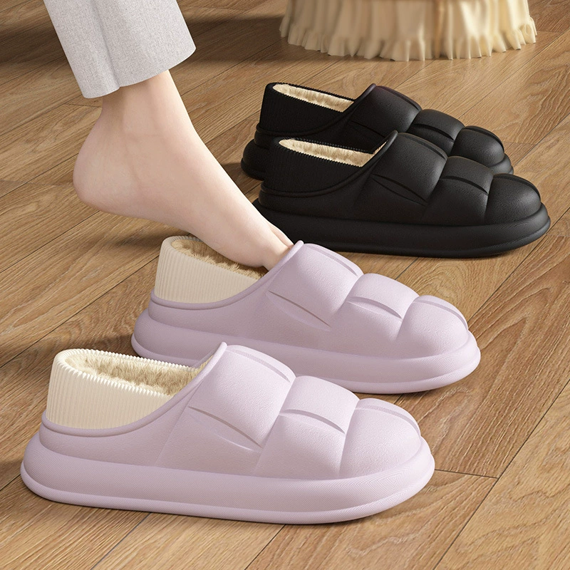 Осенние и зимние новые хлопковые тапочки можно носить снаружи