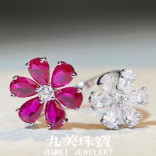 HW�����Ҽtɫ����ʌ���ָŮS925�y�_�ڻ�ڿ��{�����s��ָ����ɫ