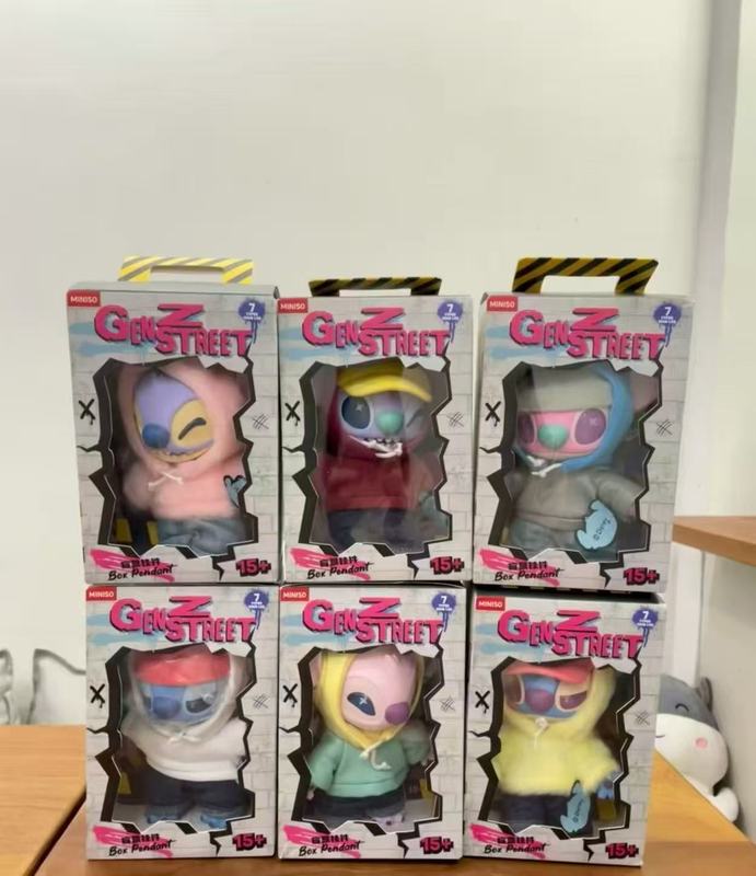 新品连帽娃衣史迪奇GenZ街头盲盒拉布布手办摆件搪胶毛绒公仔玩具|undefined