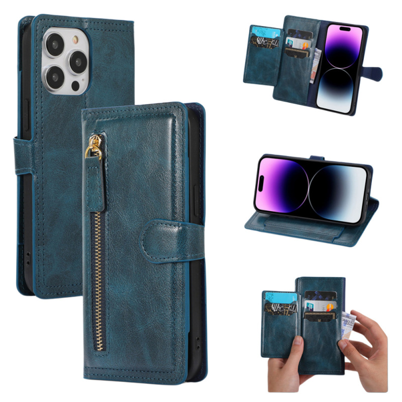 Suitable for Iphone15 Mobile Phone Case 16 Apple 17 Protective Cover 13Pro Wallet Leather Case 14 Card S25U Retro