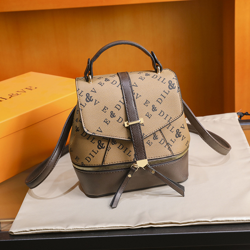 Yeni Omuz Çantası Kadın Moda Baskı Desenli Çok Yönlü Kız Öğrenci Japon Kore Okul Çantası Büyük Kapasiteli Küçük Sırt Çantası_voghion.com