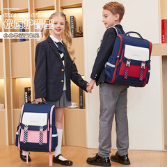 新款英倫風學生書包防水牛津布減負護脊防水大容量雙肩包邵東書包