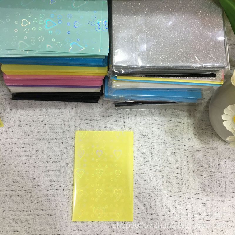 爆米花卡膜20丝超透小卡卡膜卡套58x89mm专辑保护套膜平封口卡膜|undefined
