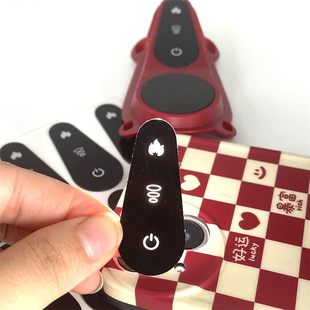 Screen printing custom processing 0.8mm control switch panel icon transparent PC lens CNC carved shape