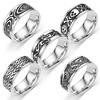 Retro fashionable carved ring stainless steel, European style, Amazon, wholesale