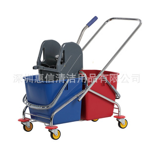 Baiyun Cleaning AF08072 Large Double Barrel Down Type 60L Water Squeezer Quercus Water Squeezing Bucket Floor Mop Bucket