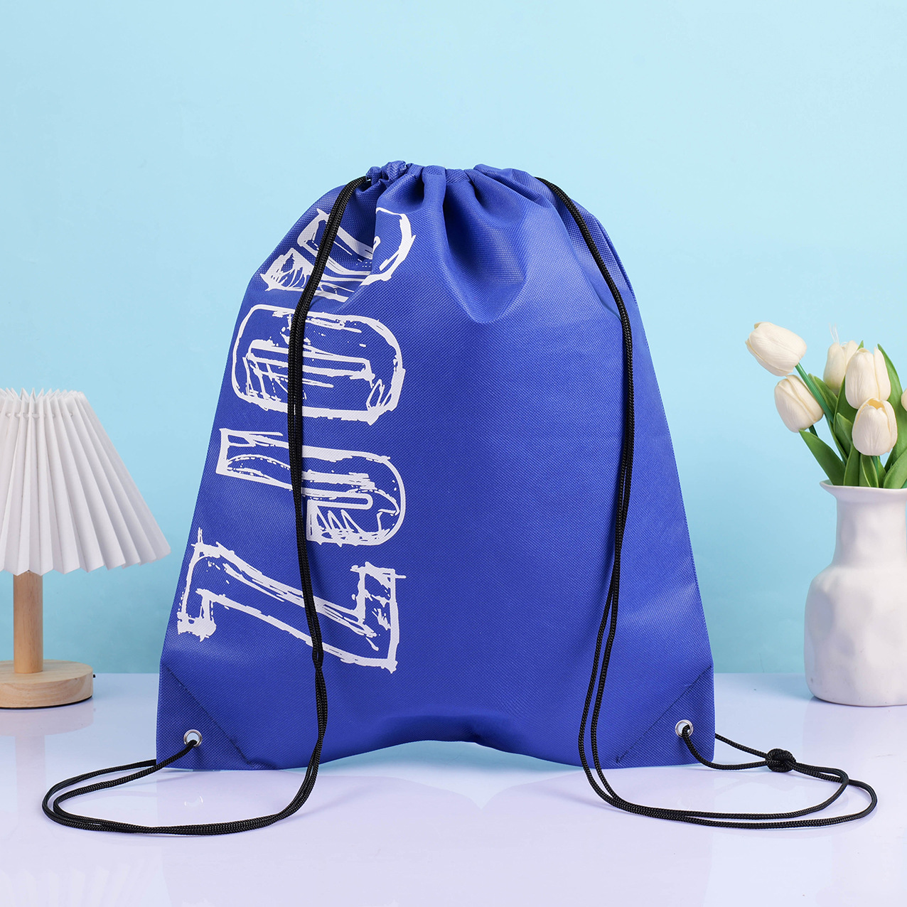 无纺布束口袋定做双肩抽绳背包袋车缝学生运动鞋子服装防尘收纳袋