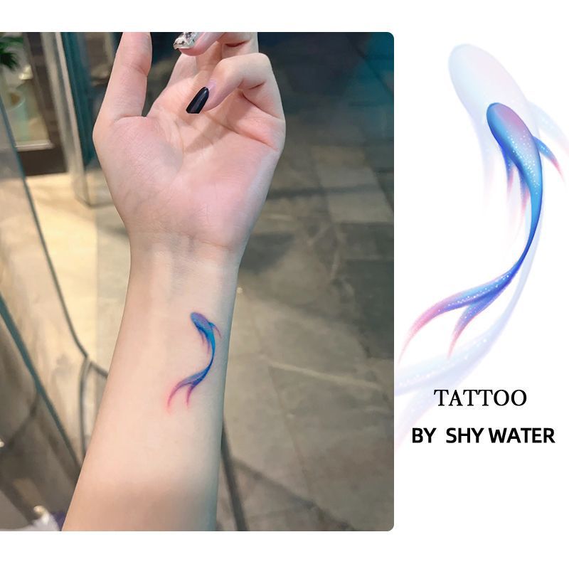 Flower Room koi colorful tattoo stickers high-looking sexy sweet cool pure desire girl heart good luck arm waterproof ins