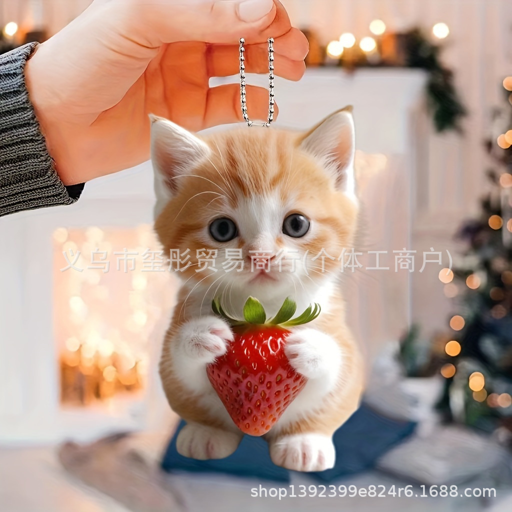 Nuevo acrílico plano transfronterizo para gatos colgantes 2D image 1