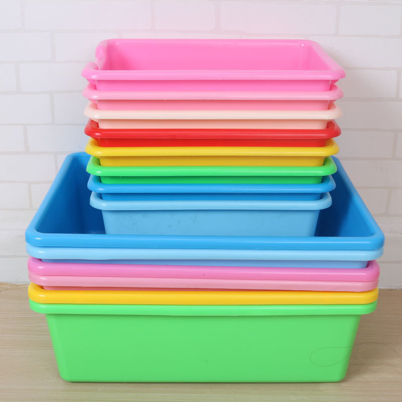 塑料玩具收纳盒大小号加厚箱塑料盒长方形储物零件盒物料无盖盒子
