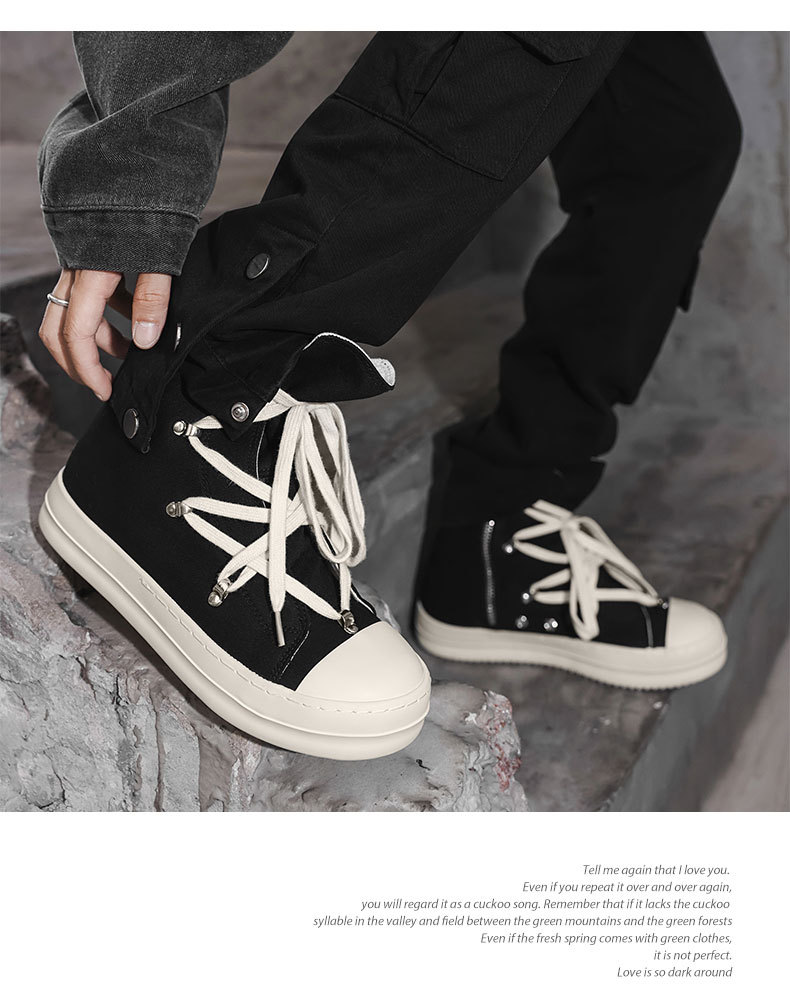 Sneakers alte in pelle da uomo con design a stella_voghion.com