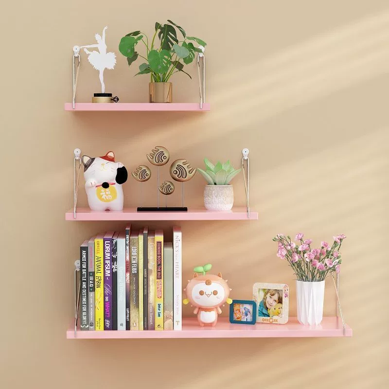Настенная полка, прямая перегородка, настенная вешалка, деревянная доска для спальни, настенная книжная полка, украшение стены телевизора, сверление не требуется.
