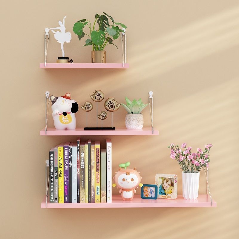 Wall Shelf, Straight Partition, Wall Hanging Rack, Bedroom Wooden Board, Wall-Mounted Bookshelf, Tv Wall Decoration, No Drilling Required