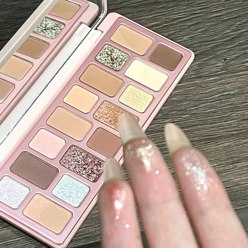 Палетка теней DIKALU True Color на 16 оттенков для повседневного светлого макияжа, палитра для игры цветом, дымчато-серые, пудрово-голубые и черные тона