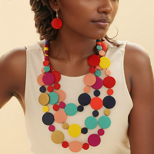 �����LľƬ��ɫ�������K�朶��h���bSHEIN�Ʒ�羳necklace