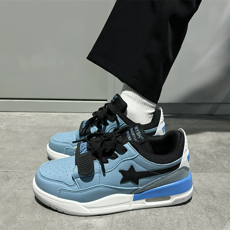 Корейская версия 2025 года, новые универсальные студенческие кроссовки со звездами на воздушной подушке для женщин, модная повседневная спортивная обувь в стиле ретро на толстой подошве для мужчин