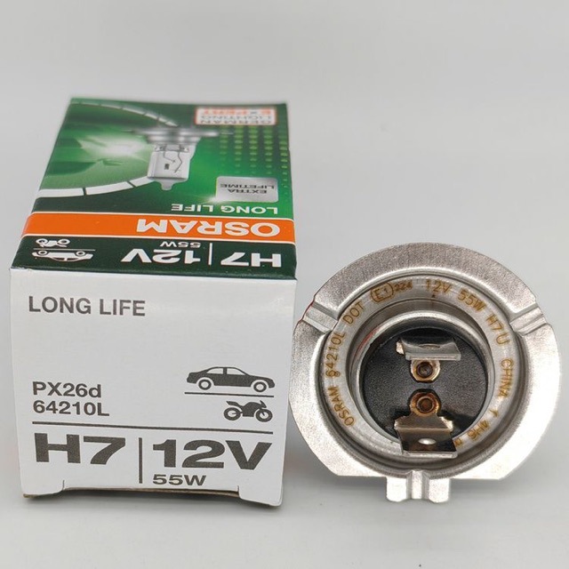 Osram Osram 12V Long-Life Car Headlight Bulb H7 High and Low Beam Halogen Car Headlight 64210L