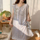 Sleeveless new Chinese style nightdress women's cool summer thin dress cotton silk pajamas improved cheongsam cotton silk home wear