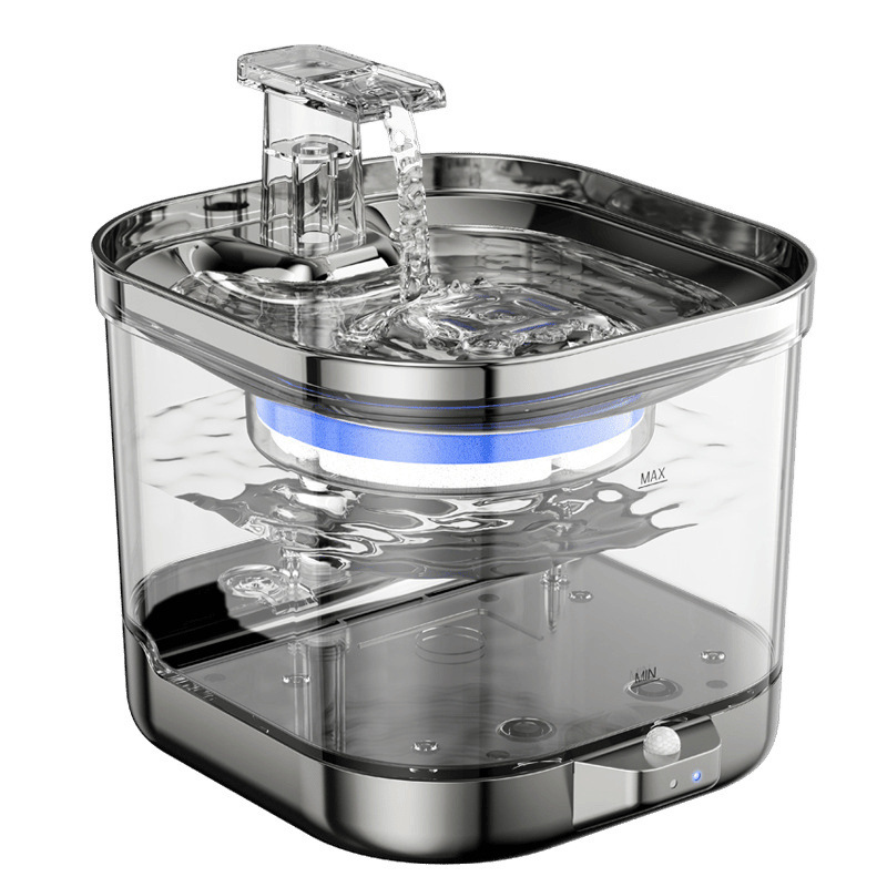 新しいワイヤレス猫噴水充電式ウォーターディスペンサー自動循環ペット水飲み場ステンレス鋼スマート給餌送料無料|undefined