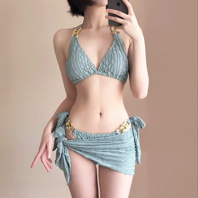 Cute sexy split swimwear, Chanel style