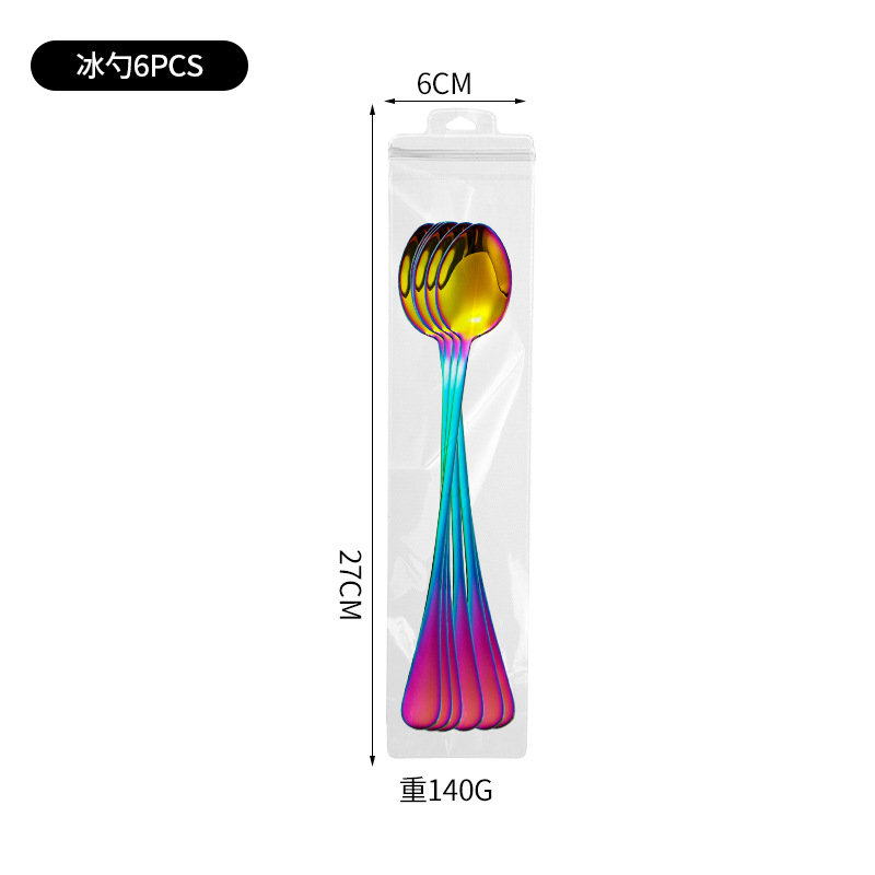 Cuchara de hielo afilada-color mágico paquete de 6