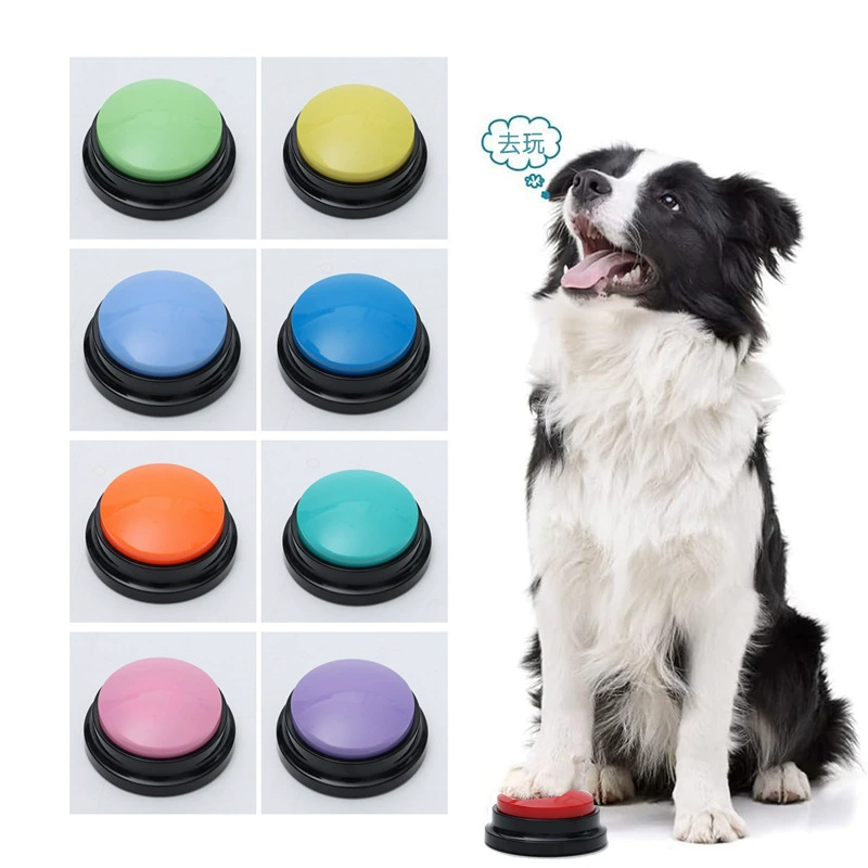 Pet communication recording dog button training clicker stress venter game response squeeze recording box