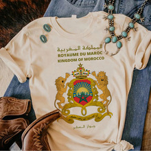 Maroc Morocco t shirt women comic tshirt female manga funny