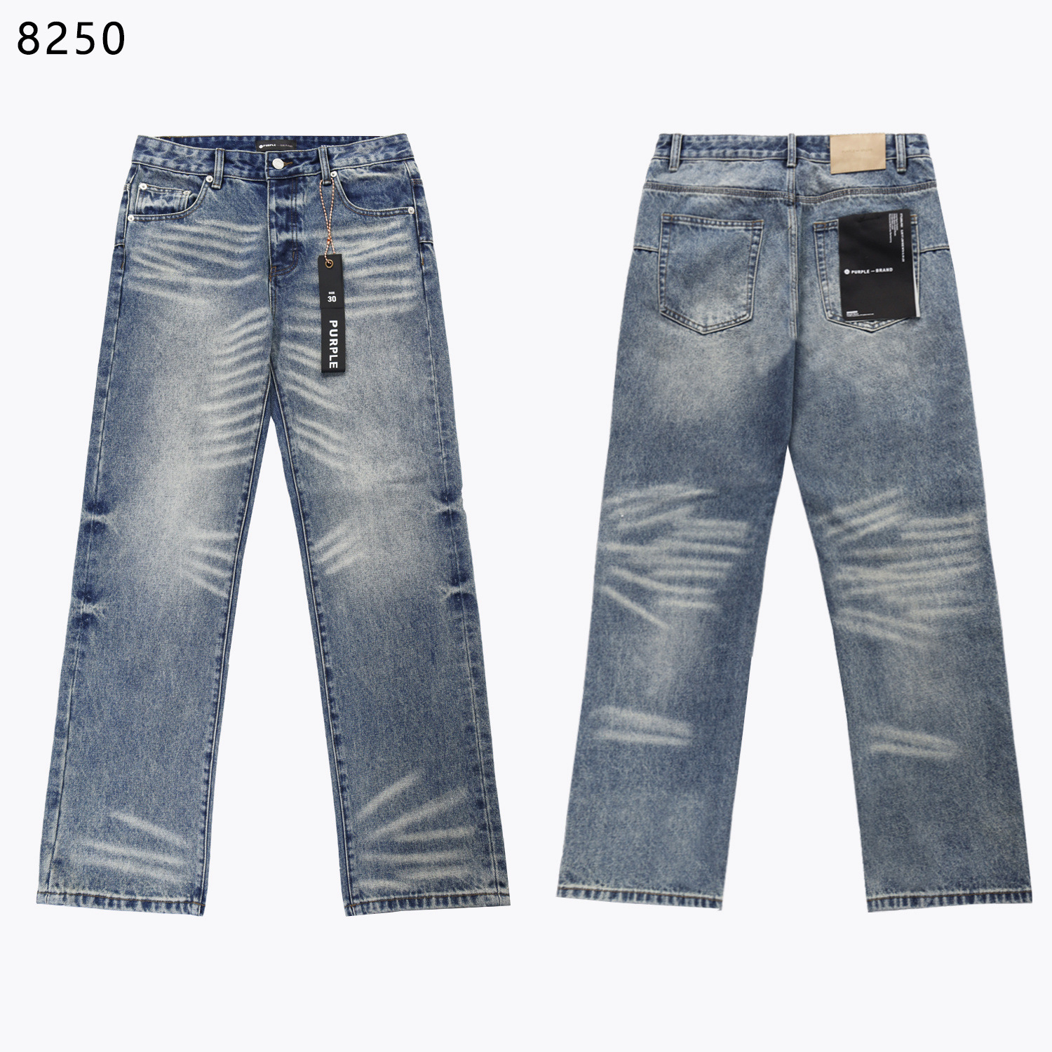 Marca de moda transfronteriza JB purple verano rectas vaqueros lavados de agua para hacer viejos agujeros vaqueros de hombre pantalones cortos de caño purple