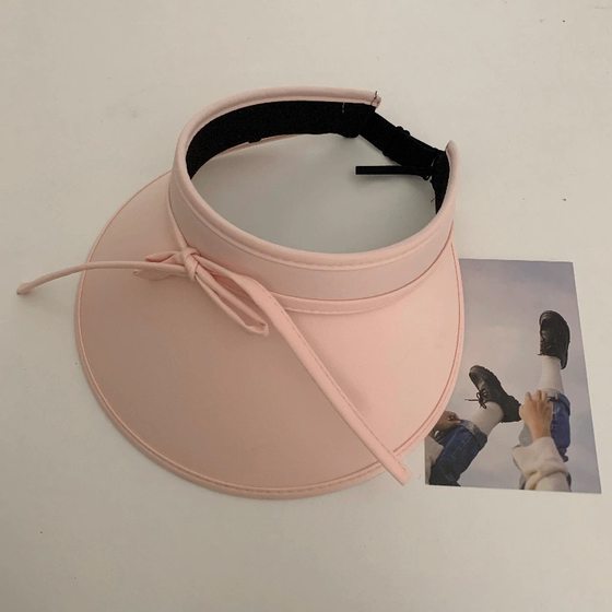 Sunscreen Hat Women's Summer New Face-Covered Bow Fashion Sunshade Hat Large Brim Anti-Ultraviolet Ice Silk Empty Top Hat