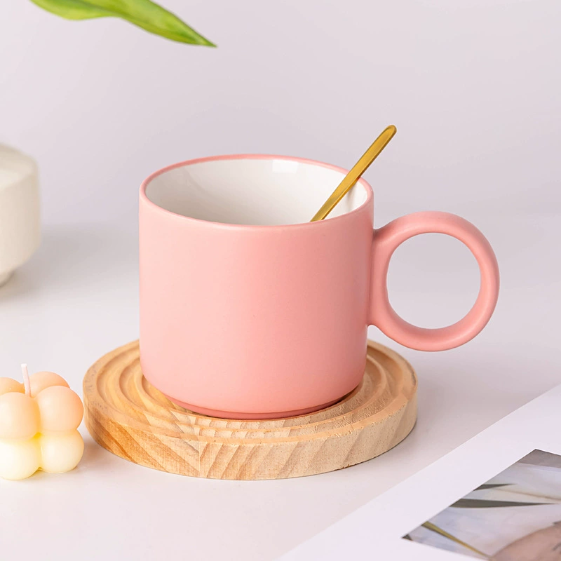 Matte cute fresh ceramic coffee tea cup, internet celebrity, Birthday gift, custom-made