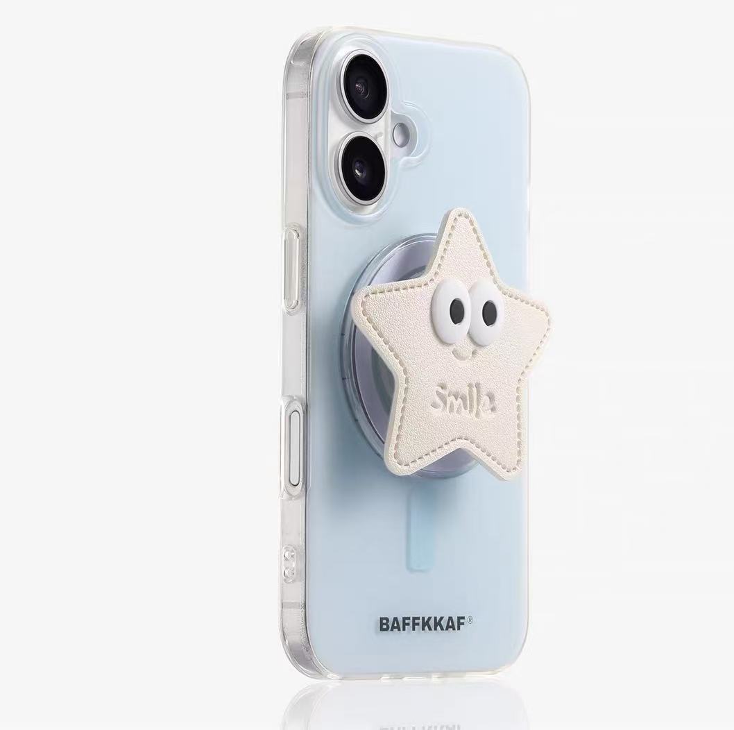Soporte de estrella magnético 16ProMax de lunares simples para iPhone15 Apple 14 funda para teléfono móvil 13 mujer