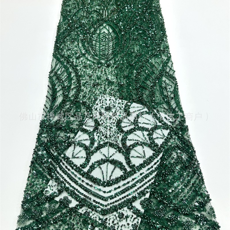 Fabricante de nueva tela de cuentas flor de tela de lenteja alta fotografía vestido de boda vestido de moda tela de vestido image 6