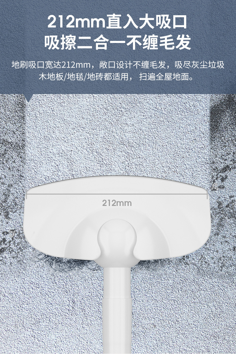Cross-Border Household Handheld Vacuum Cleaner Car Dog Hair Suction Pet Hair Vacuum Cleaner Push Rod Low Noise Vacuum Cleaner High Power