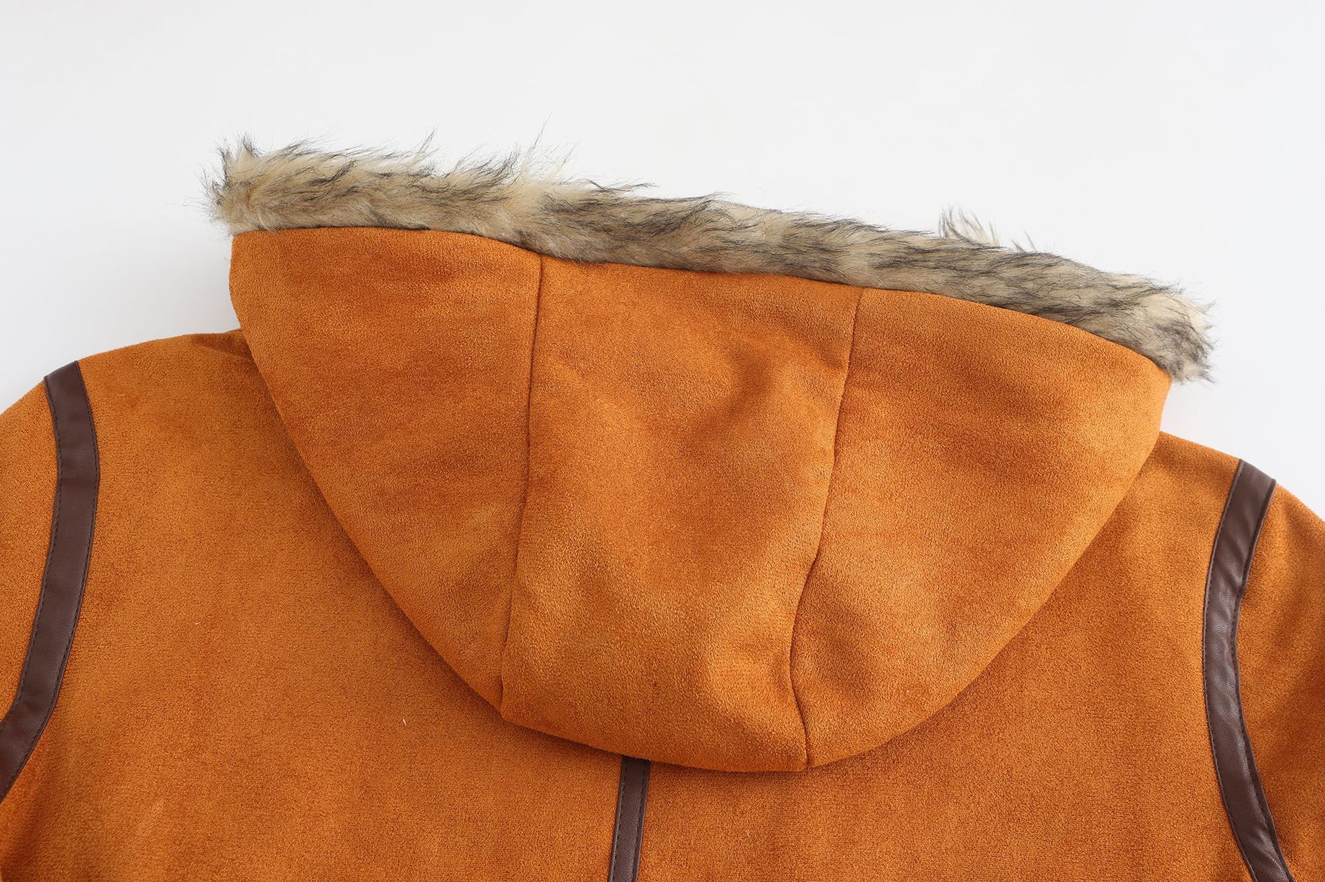 Manteau d'hiver chaud intégré en fourrure de daim, manteau décontracté combiné à fermeture éclair pour hommes_voghion.com