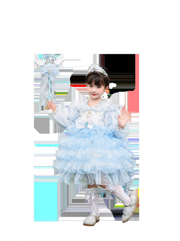 蜜糖2025秋季新款艾莎公主蛋糕裙女童连衣裙洛丽塔儿童洋气穿搭|undefined